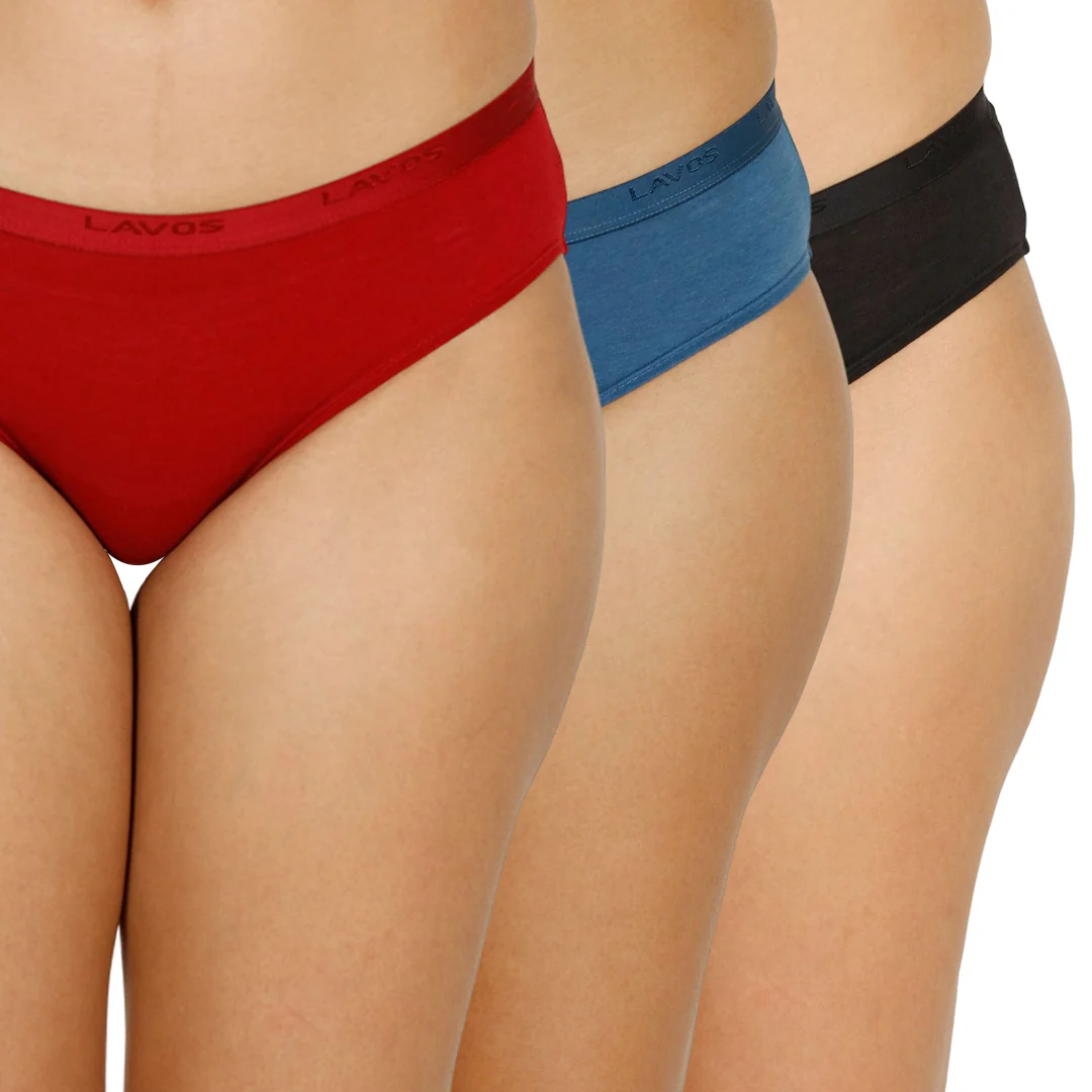 Lavos Organic Bamboo Bikini for Women – Outer Elastic (Pack of 3) - Image 6