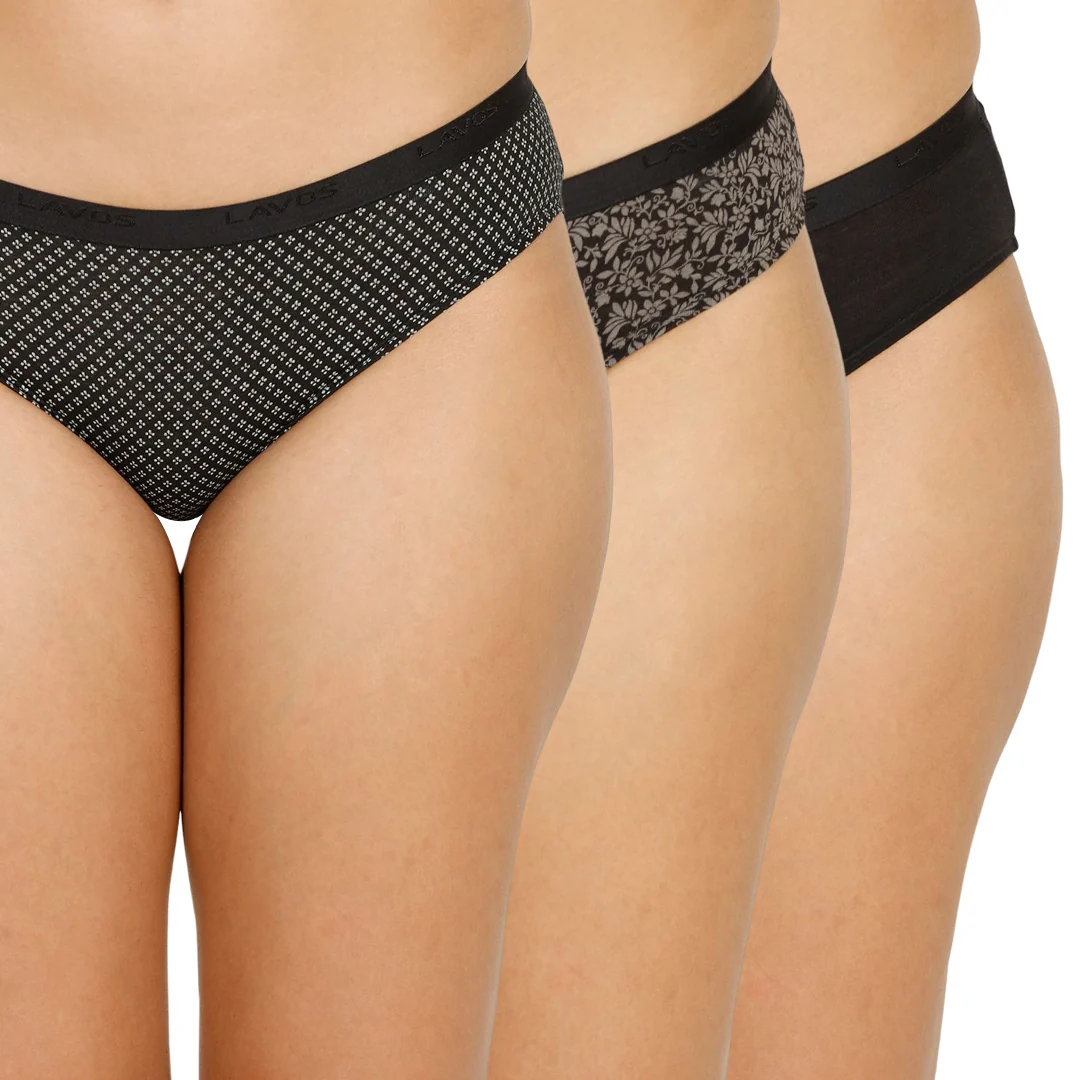 Organic Bamboo outer elastic Printed Bikini for Women-pack of 3 - Image 5