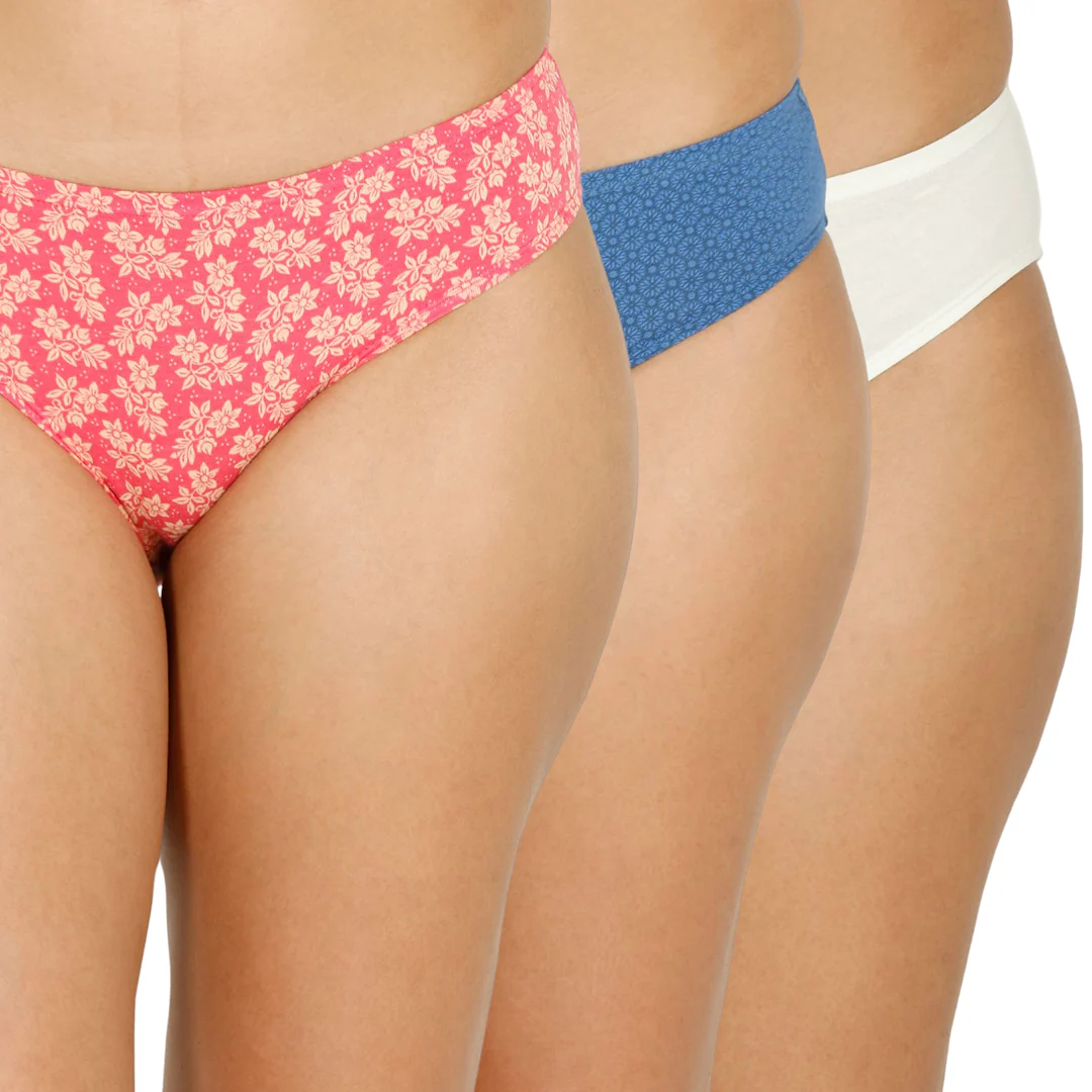 Lavos Organic Bamboo Printed Bikini for Women – Inner Elastic (Pack of 3) - Image 3