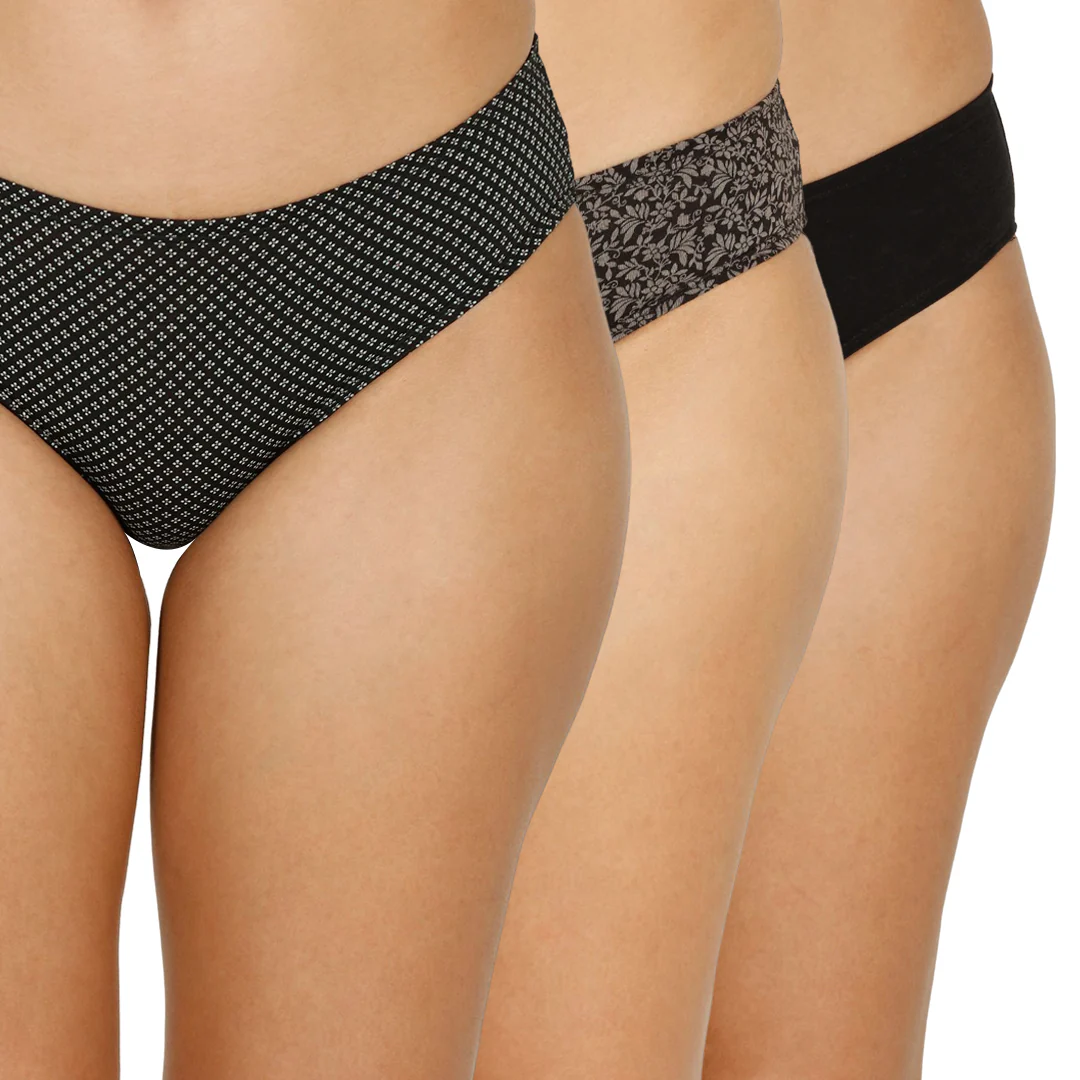 Lavos Organic Bamboo Printed Bikini for Women – Inner Elastic (Pack of 3) - Image 5