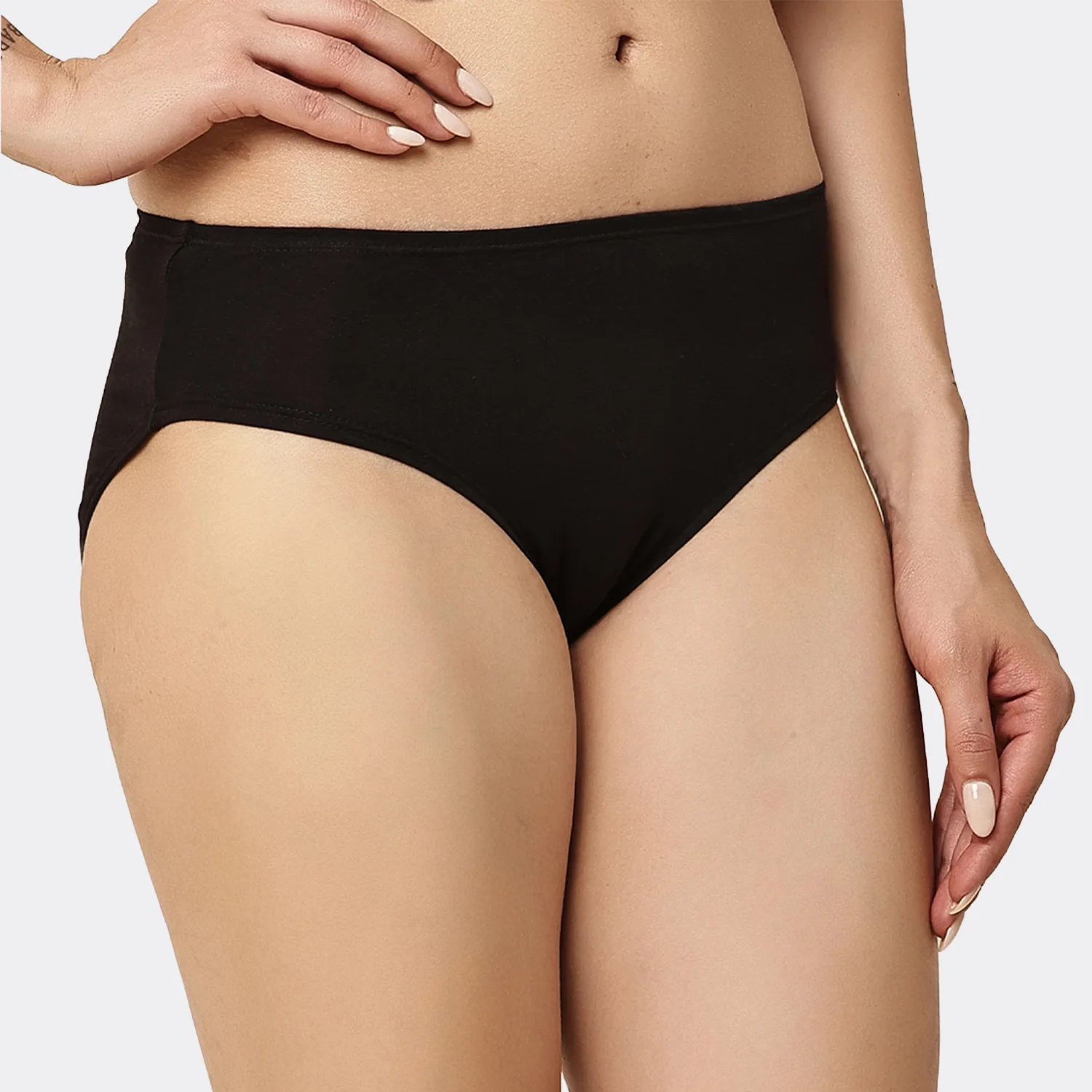 Organic Bamboo Inner elastic Mid waist Hipster for Women- (Pack of 3) - Image 25