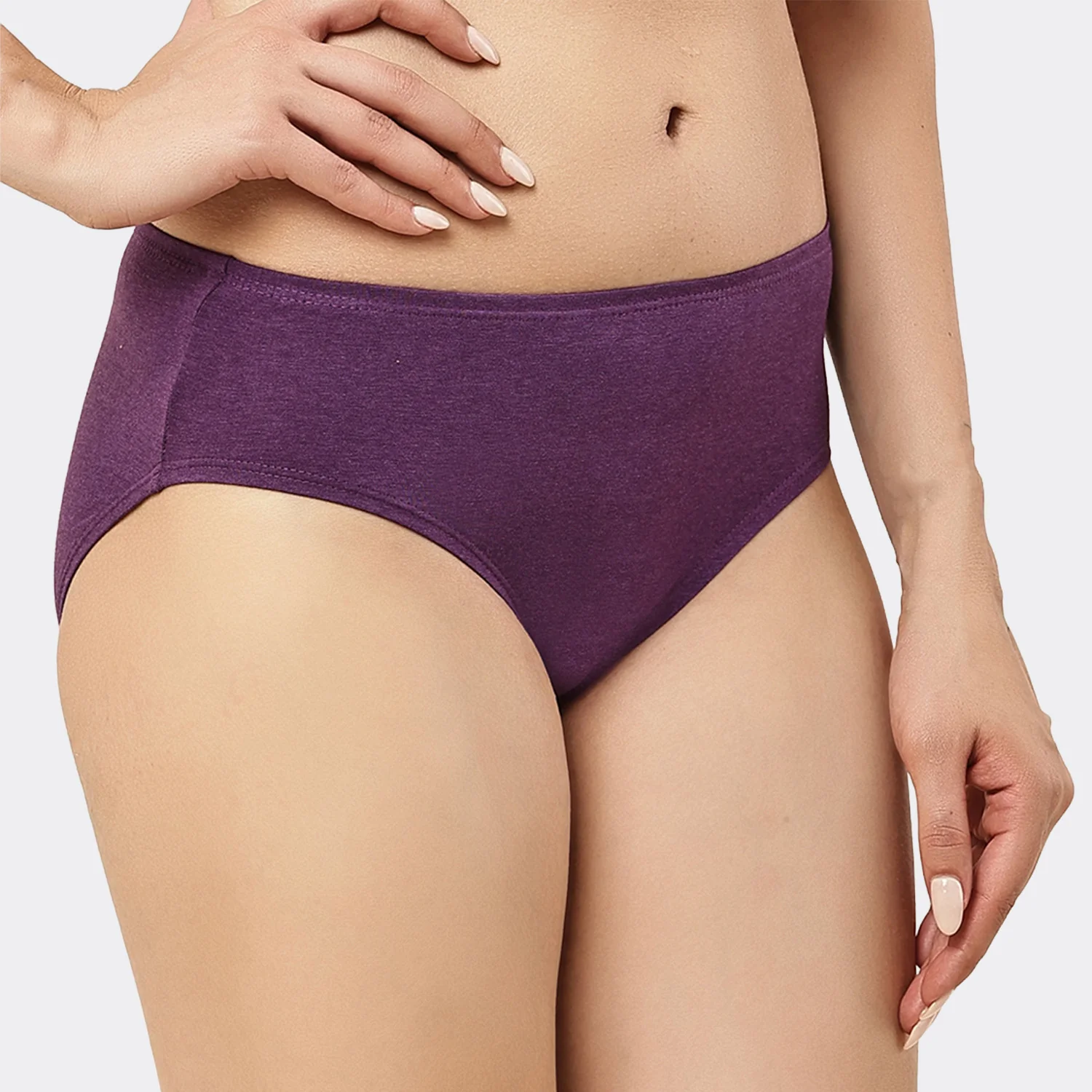 Organic Bamboo Inner elastic Mid waist Hipster for Women- (Pack of 3) - Image 40