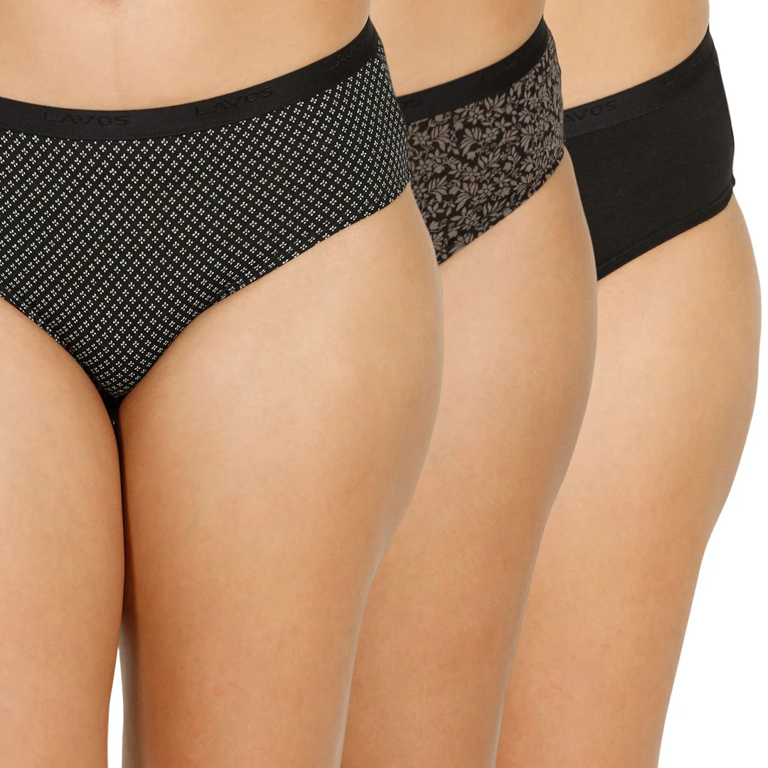 Lavos Hipster Outer Elastic Mid Waist Printed Panty – Pack of 3 - Image 5