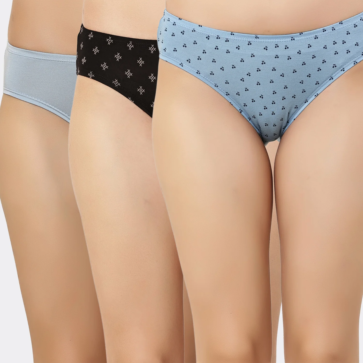 Lavos Womens Bamboo Modal Low Waist Bikini - Inner Elastic (Pack of 3) - Image 28