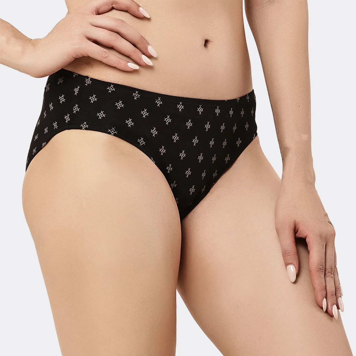 Lavos Womens Bamboo Modal Low Waist Bikini - Inner Elastic (Pack of 3) - Image 39
