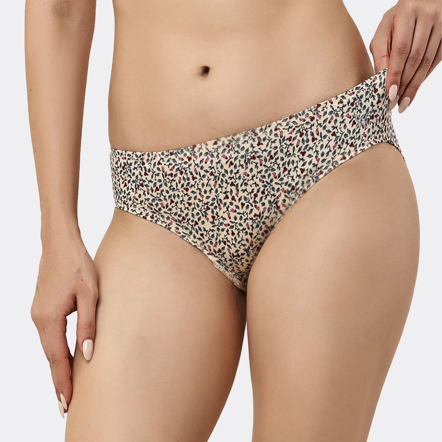 Lavos Womens Bamboo Modal Low Waist Bikini - Inner Elastic (Pack of 3) - Image 44