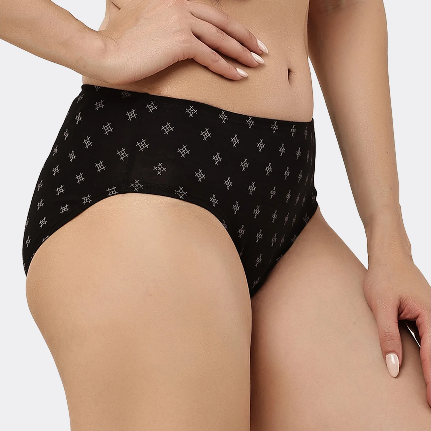 Lavos Women’s Bamboo Modal Mid Waist Hipster – Inner Elastic Comfort (Pack of 3) - Image 105