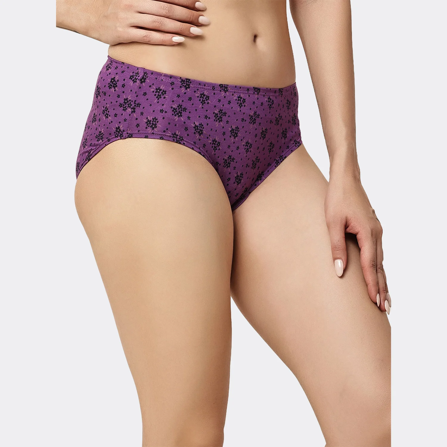 Lavos Women’s Bamboo Modal Mid Waist Hipster – Inner Elastic Comfort (Pack of 3) - Image 119