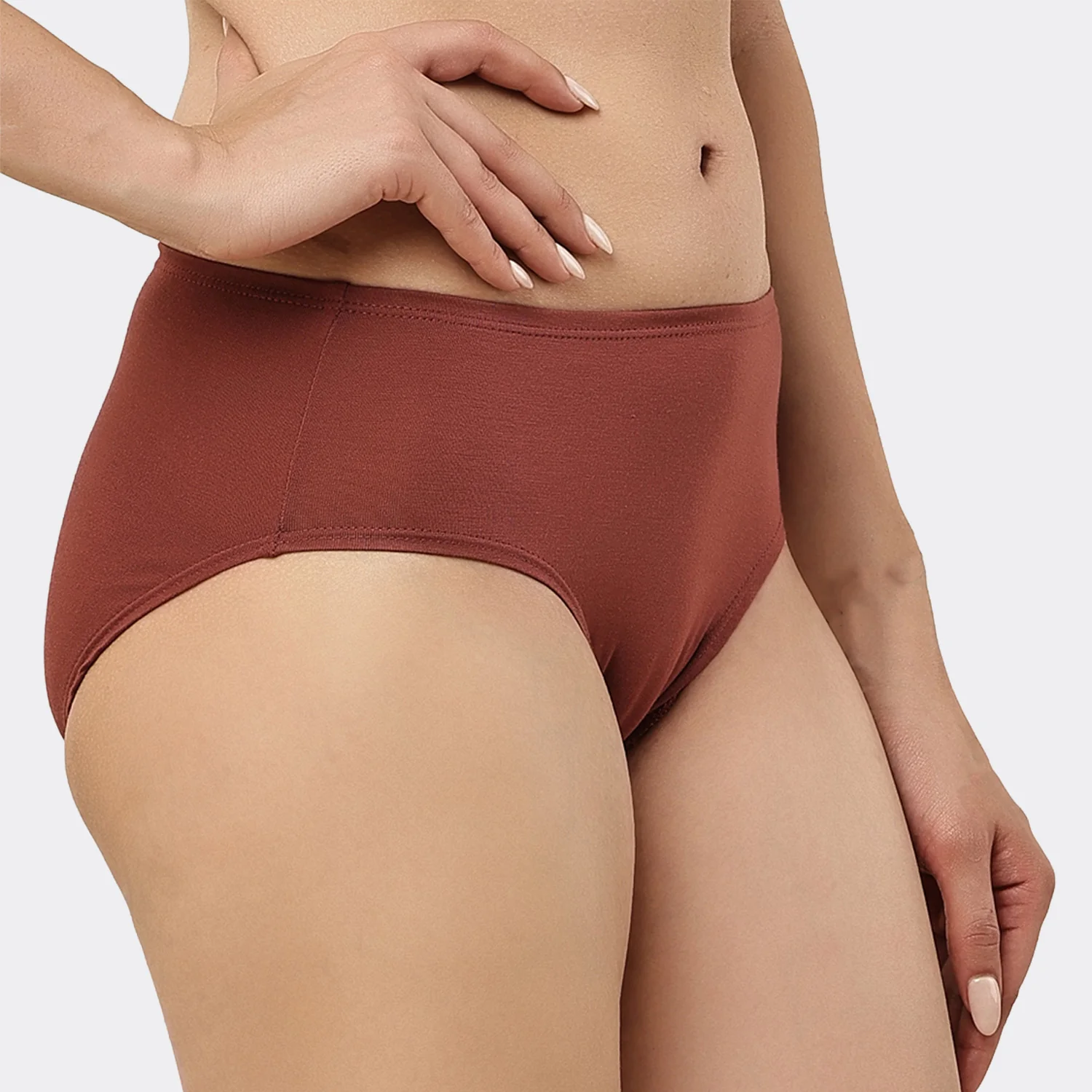 Lavos Women’s Bamboo Modal Mid Waist Hipster – Inner Elastic Comfort (Pack of 3) - Image 128