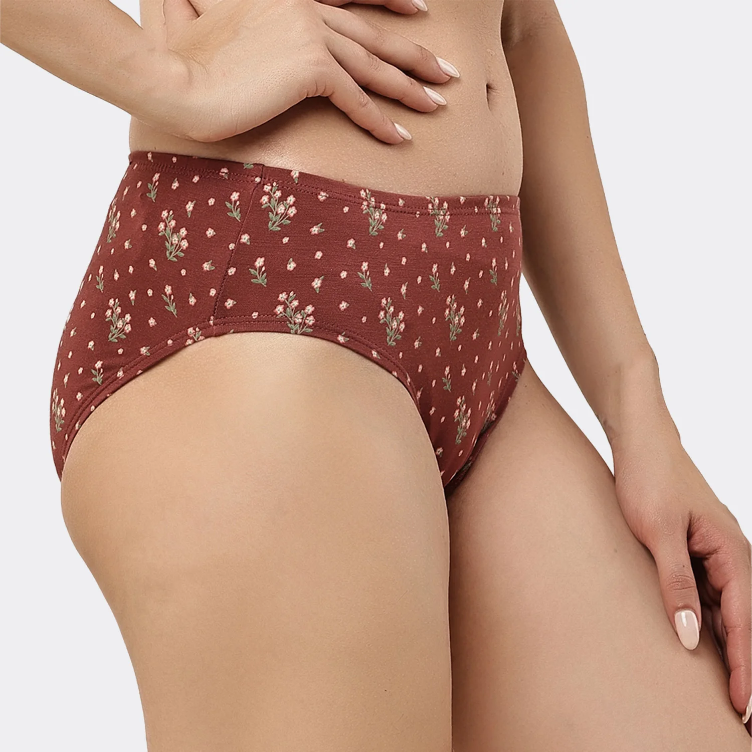 Lavos Women’s Bamboo Modal Mid Waist Hipster – Inner Elastic Comfort (Pack of 3) - Image 130