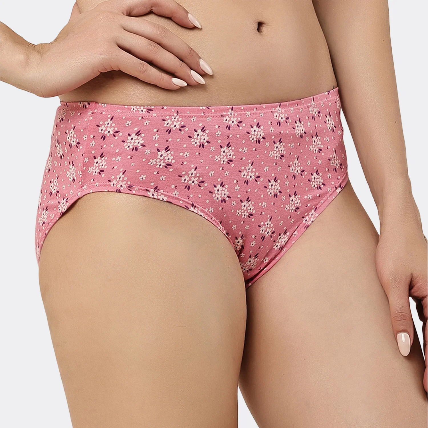 Lavos Women’s Bamboo Modal Mid Waist Hipster – Inner Elastic Comfort (Pack of 3) - Image 137