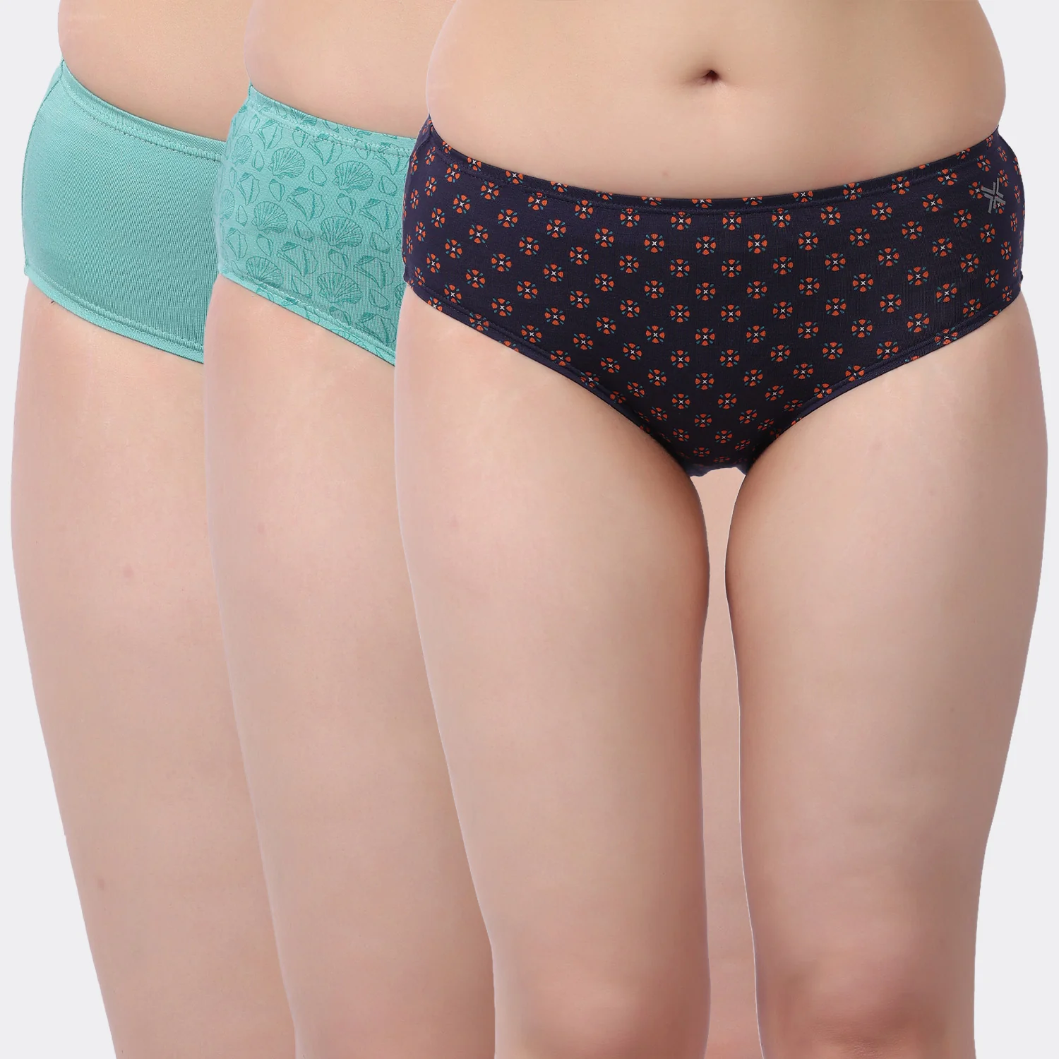 Lavos Women’s Bamboo Modal Mid Waist Hipster – Inner Elastic Comfort (Pack of 3) - Image 37