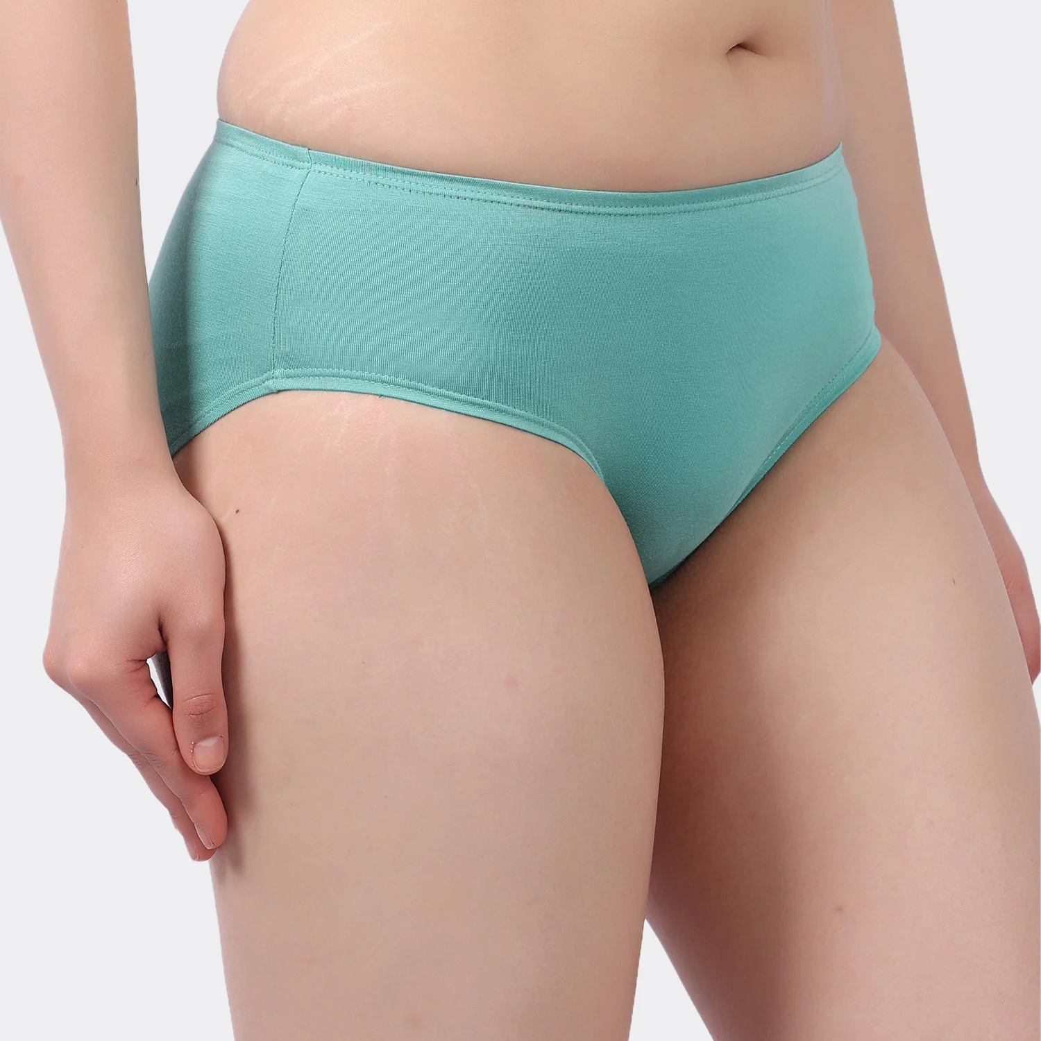 Lavos Women’s Bamboo Modal Mid Waist Hipster – Inner Elastic Comfort (Pack of 3) - Image 52