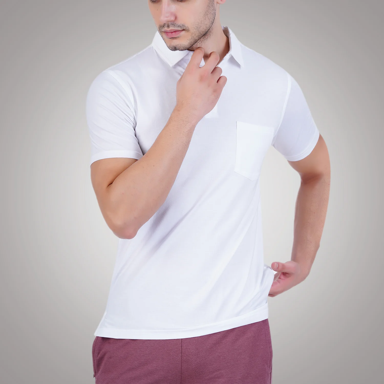Bamboo Cotton Active Polo for Men – Soft, Breathable Performance Wear - Image 16