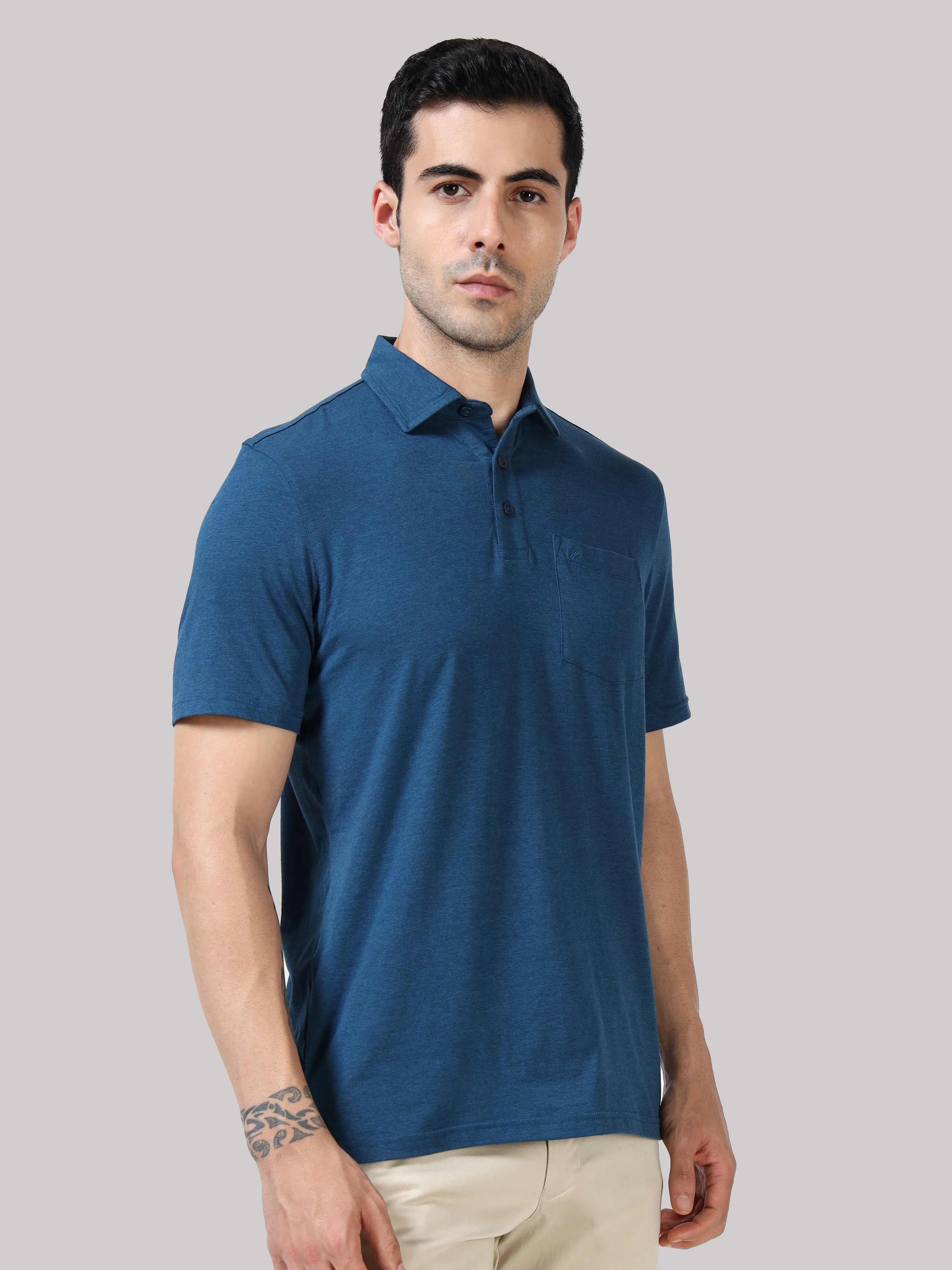Bamboo Cotton Active Polo for Men – Soft, Breathable Performance Wear - Image 37