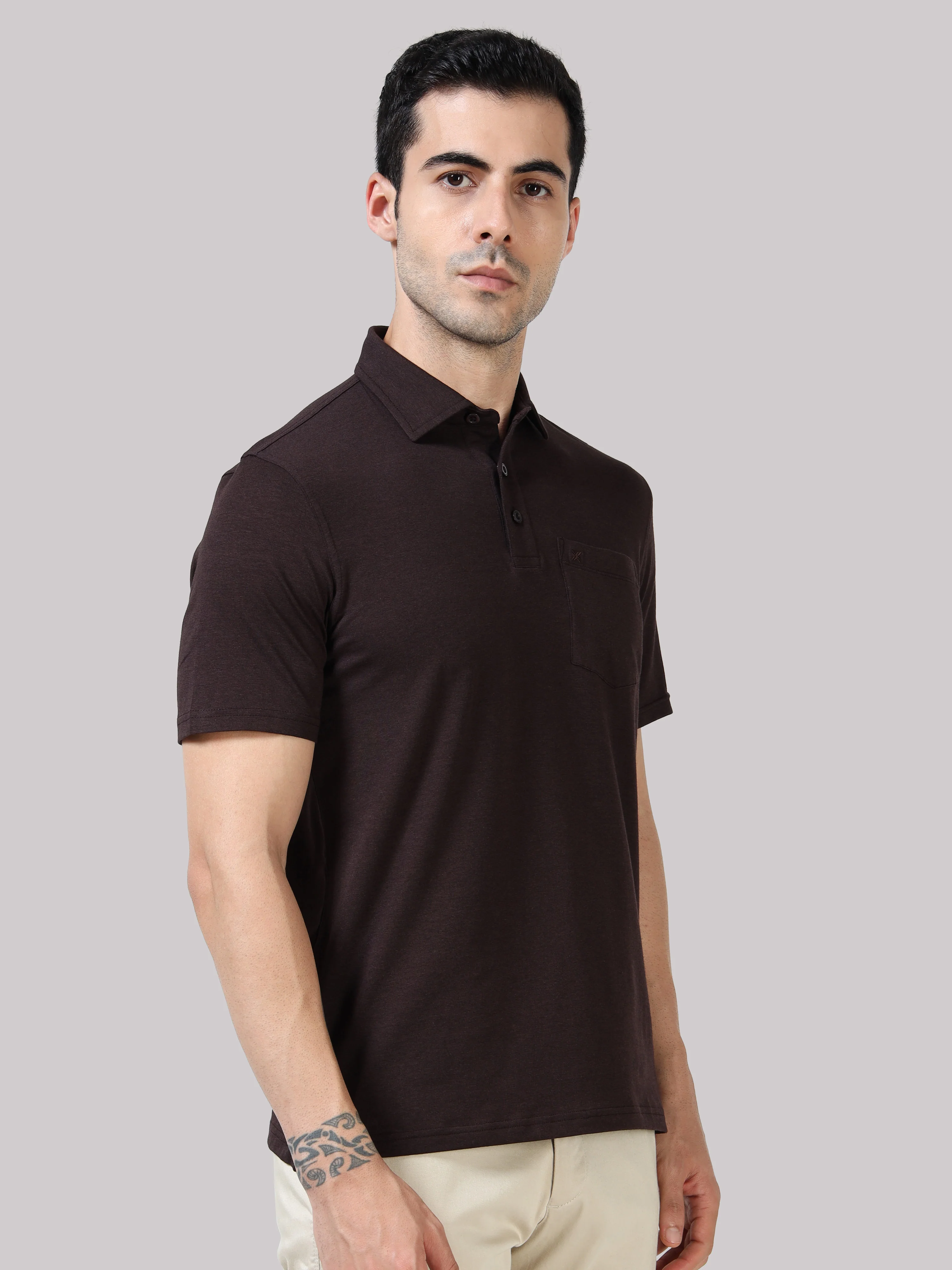 Bamboo Cotton Active Polo for Men – Soft, Breathable Performance Wear - Image 48