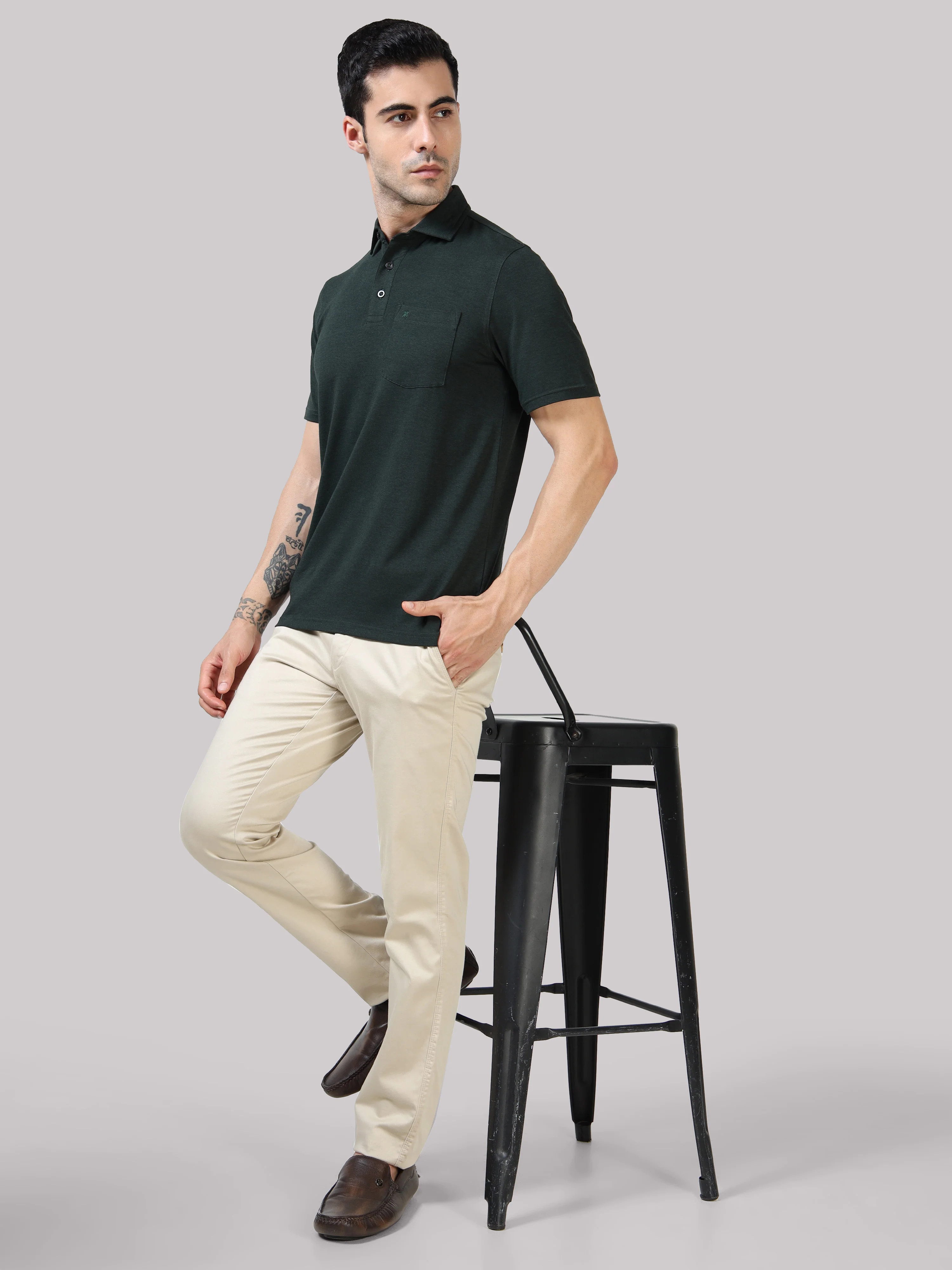 Bamboo Cotton Active Polo for Men – Soft, Breathable Performance Wear - Image 59