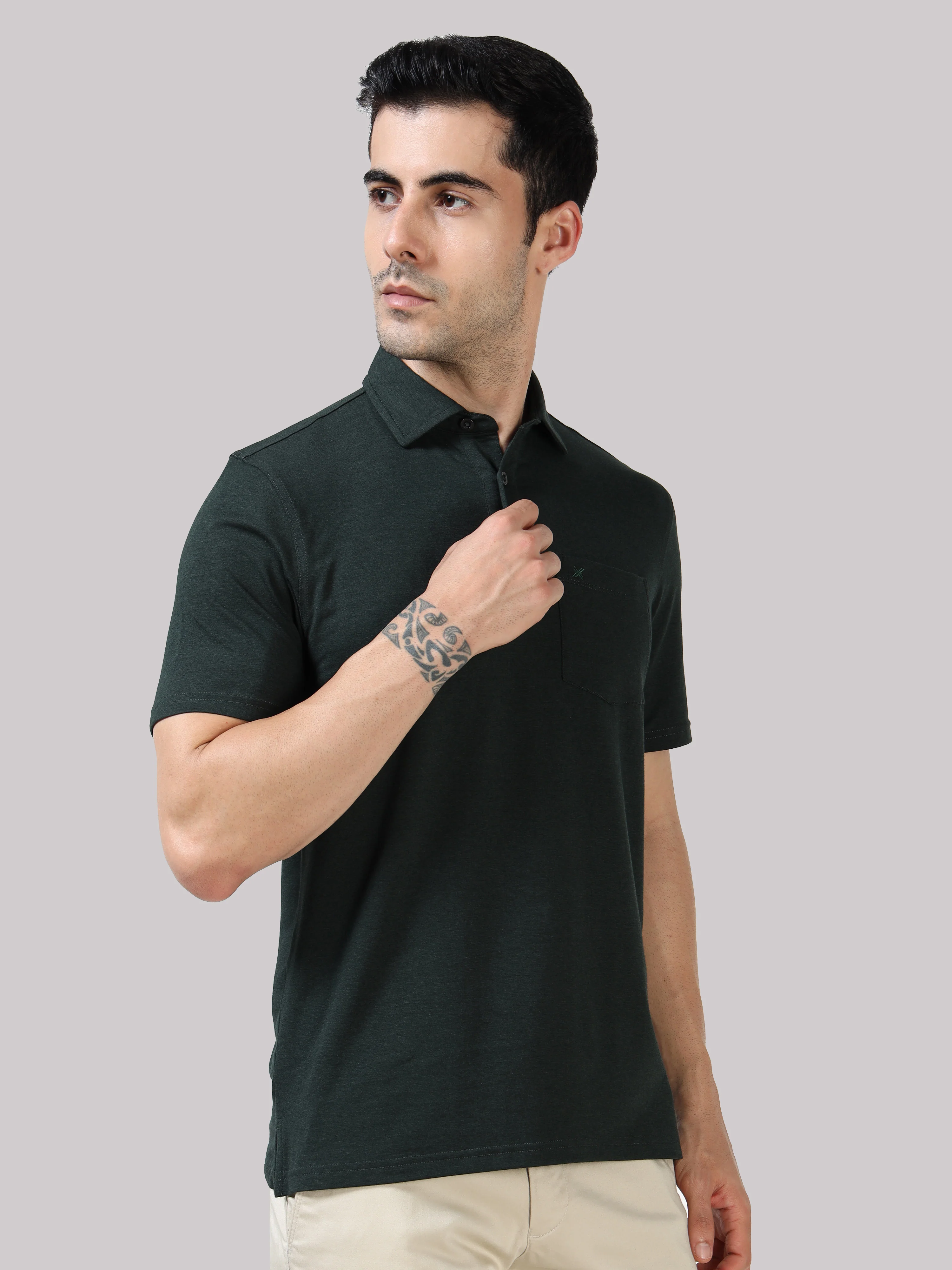 Bamboo Cotton Active Polo for Men – Soft, Breathable Performance Wear - Image 60