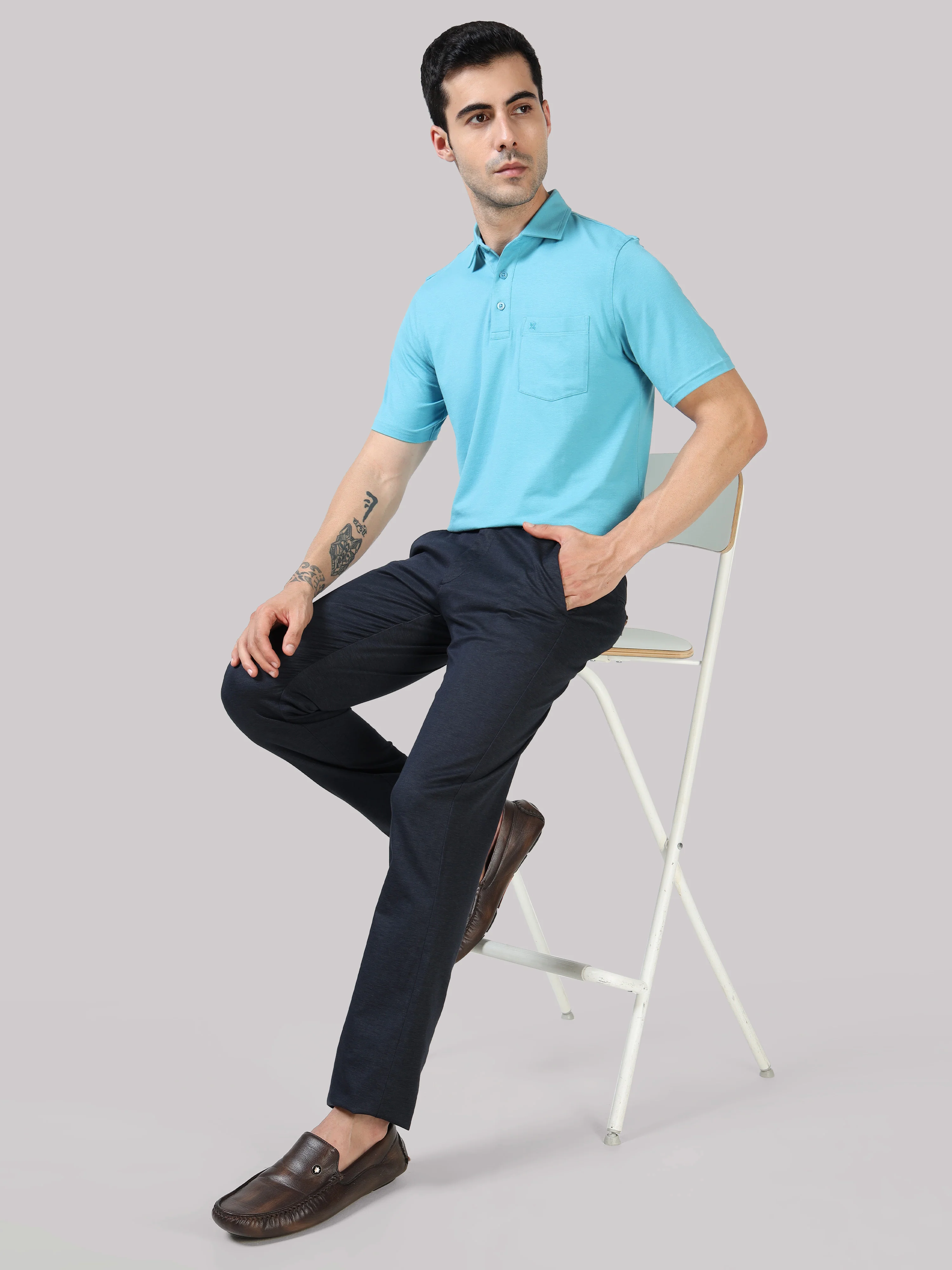 Bamboo Cotton Active Polo for Men – Soft, Breathable Performance Wear - Image 65