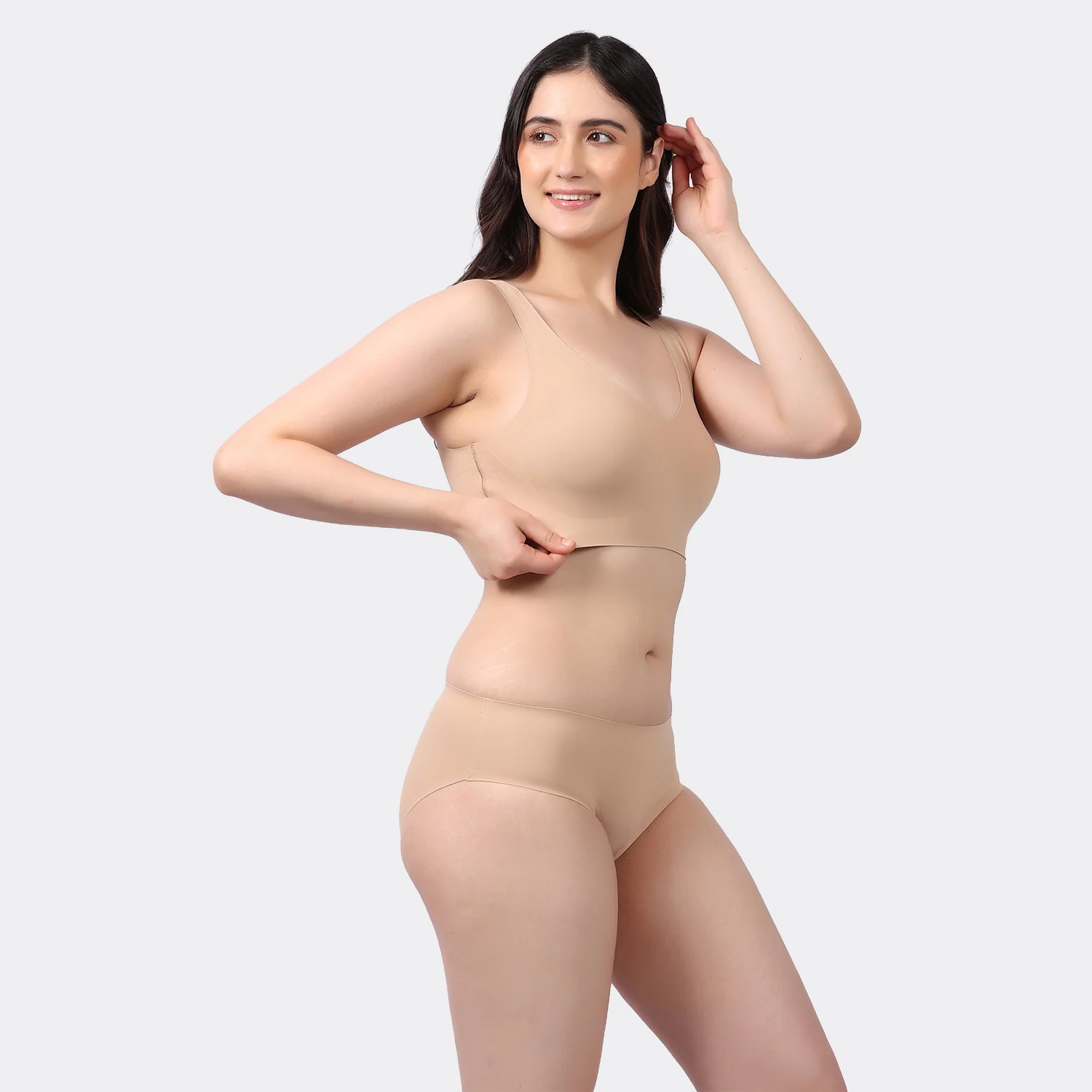 Women’s Seamless Bonded Slip-On Bra with Removable Pads and Full Coverage - Image 15