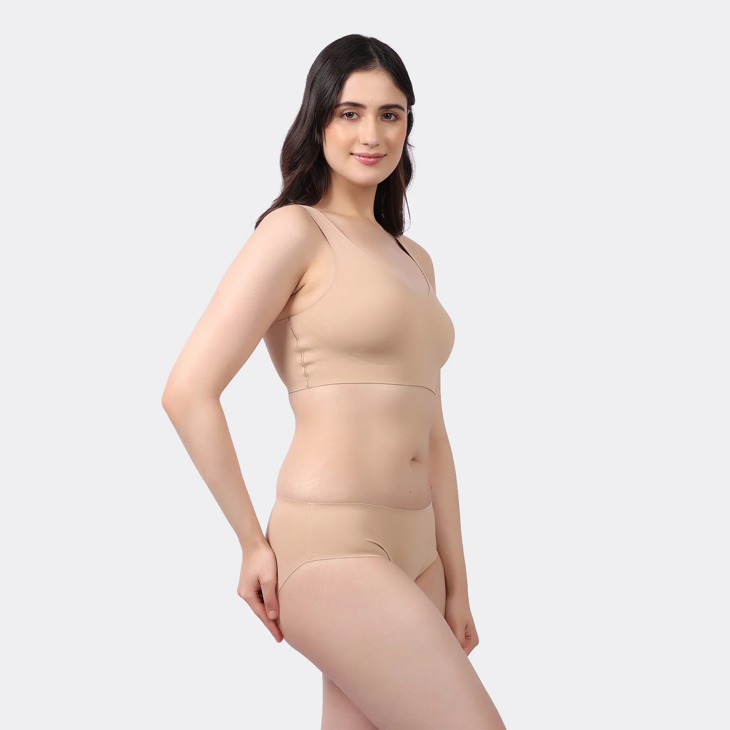 Women’s Seamless Bonded Slip-On Bra with Removable Pads and Full Coverage - Image 16