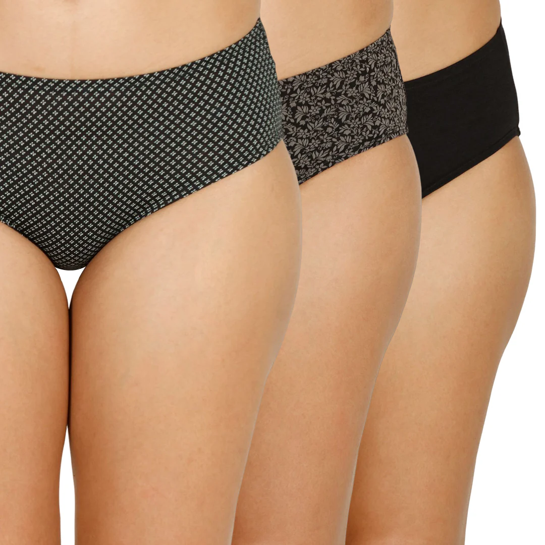 Lavos Mid Waist Inner Elastic Hipster - Printed Panty – Pack of 3 - Image 5